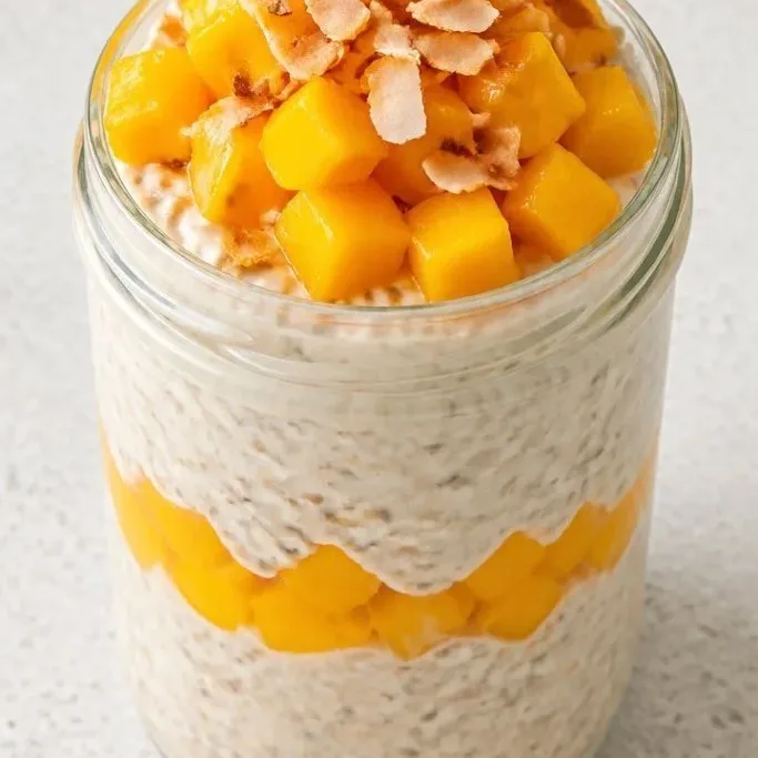 Creamy Mango Overnight Oats (10-Minute Prep) Mango Overnight Oats