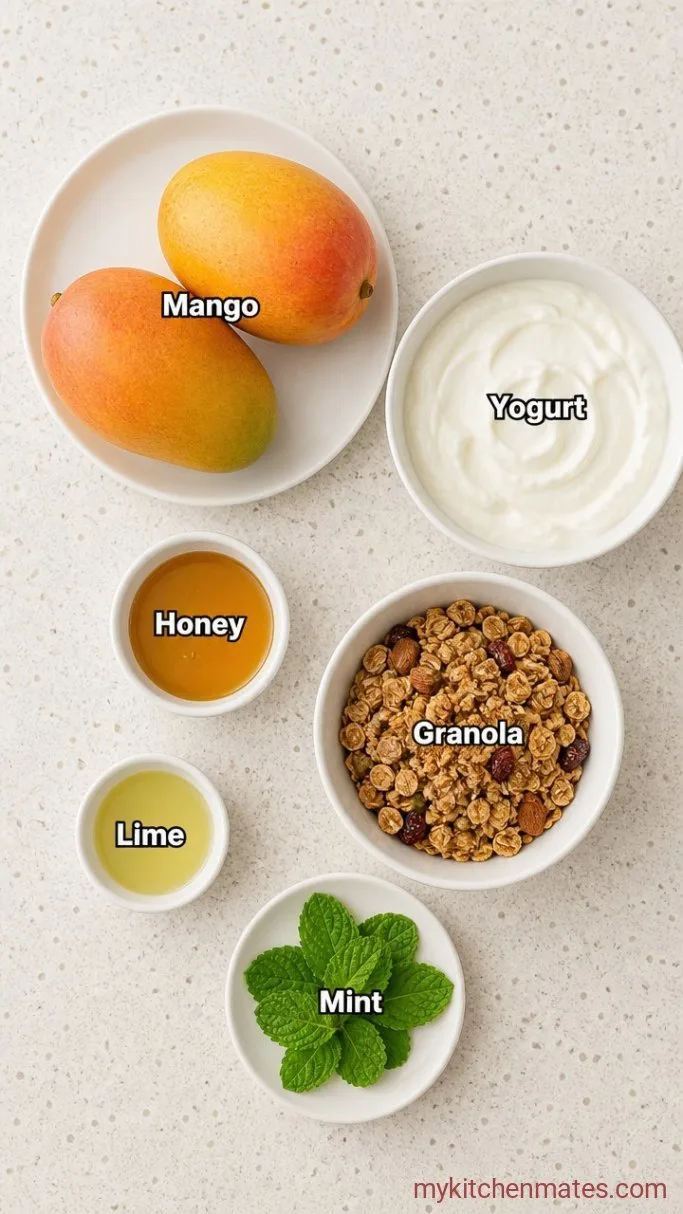 10-Minute Mango Parfait Cups Ingredients