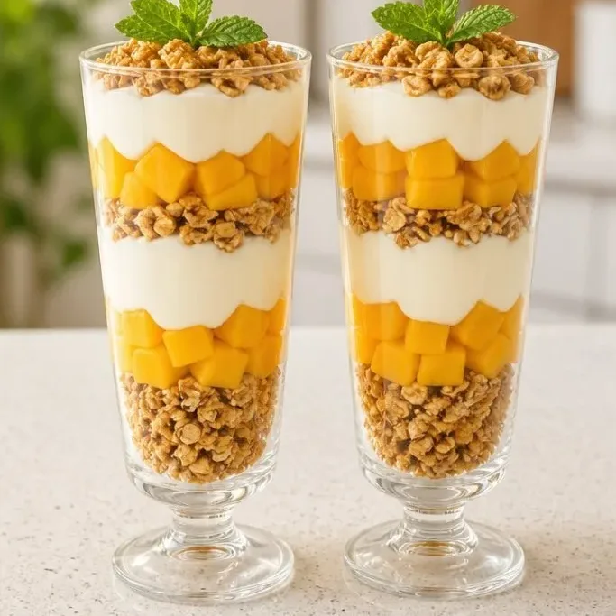 10-Minute Mango Parfait Cups Mango Parfait Cups