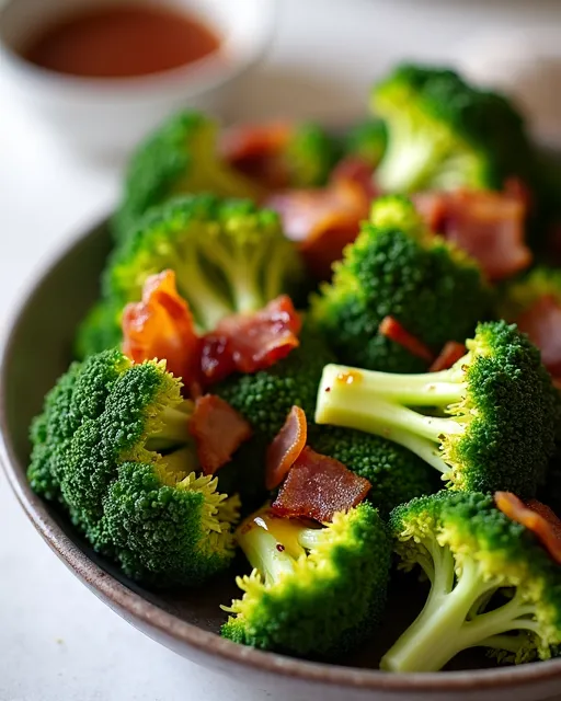 Maple Bacon Air Fryer Broccoli