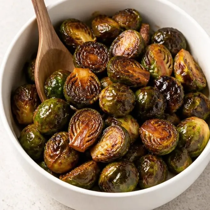 Maple Balsamic Brussel Sprouts