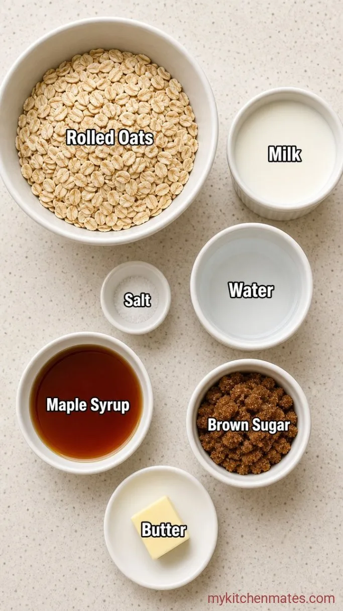 Maple Brown Sugar Oatmeal (Better Than the Packet) Ingredients
