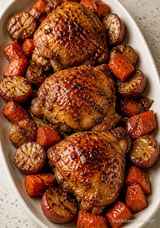 Maple Mustard Chicken Thighs