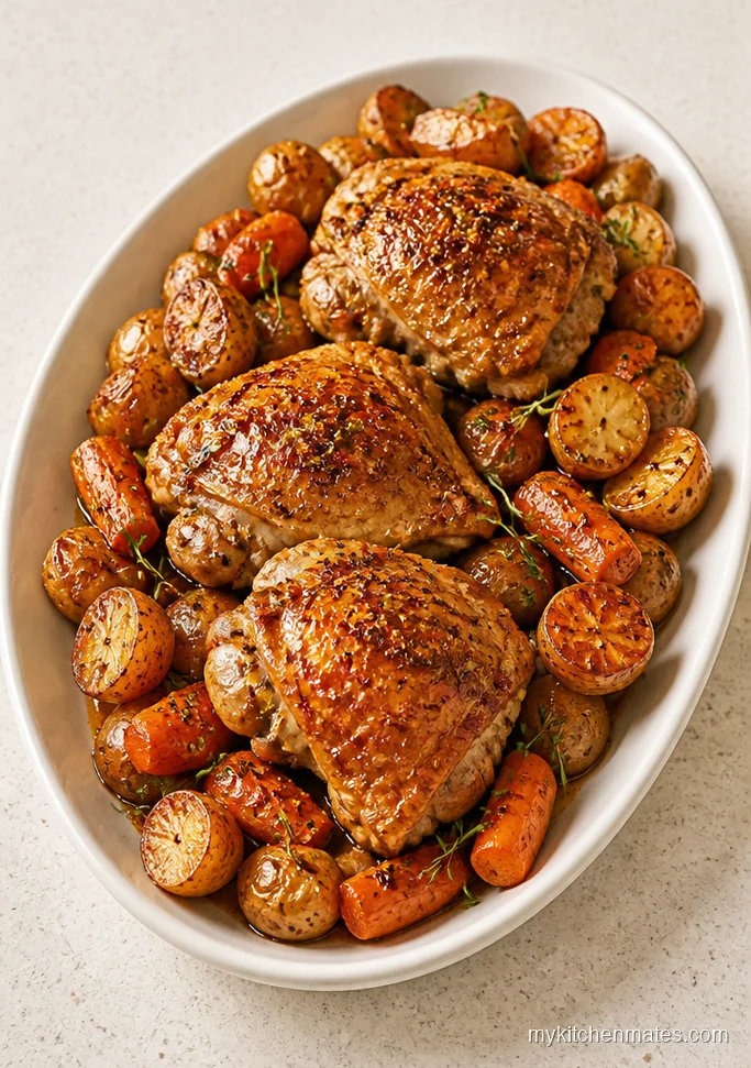 Maple Mustard Chicken with Roasted Roots