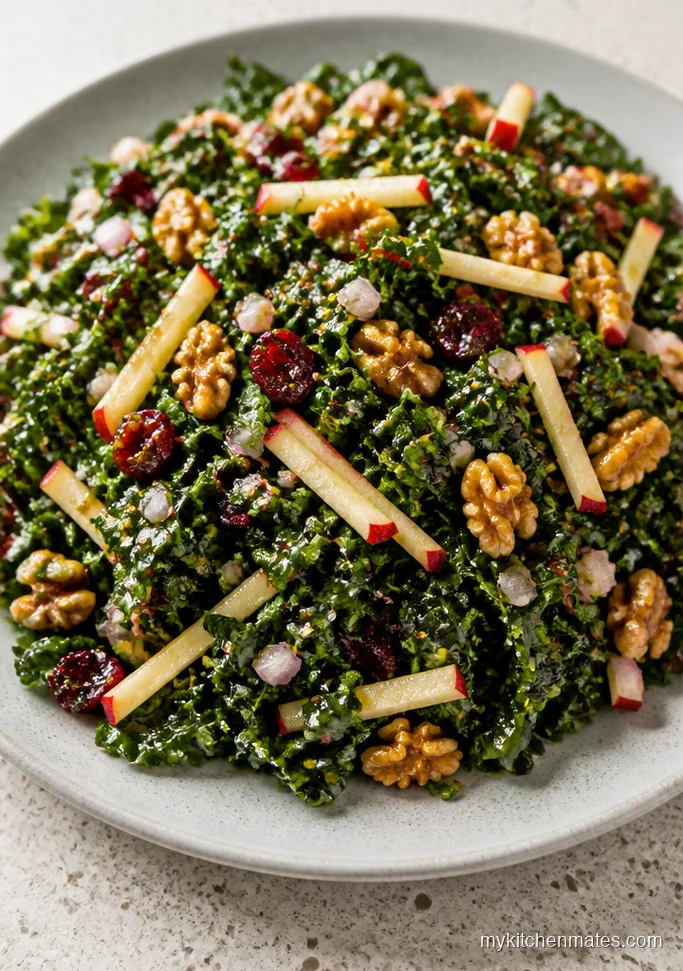 Maple Mustard Kale Apple Salad