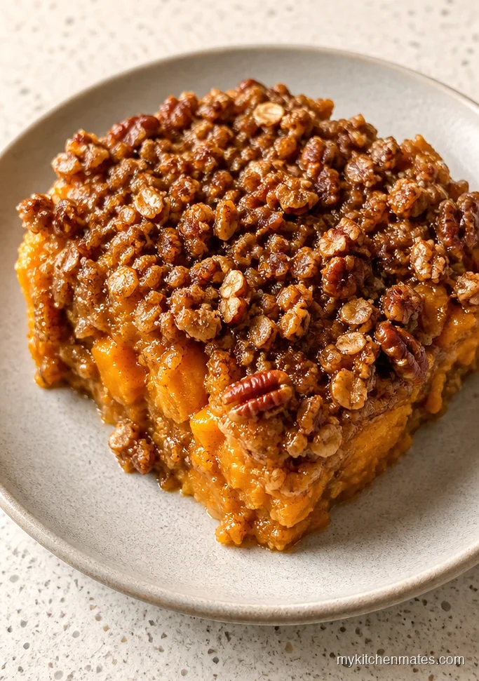 Maple Pecan Butternut Squash Casserole