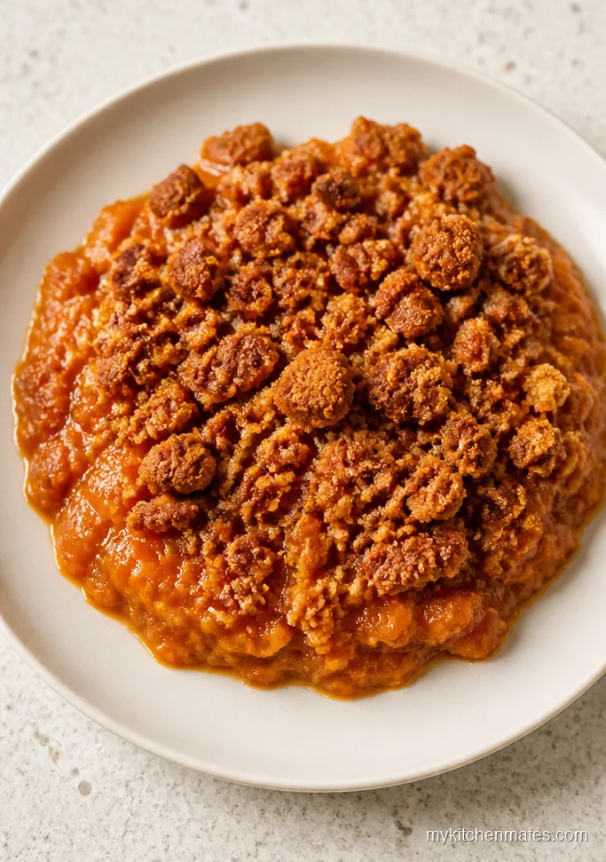 Maple Pumpkin Dump Cake with Gingersnap Topping