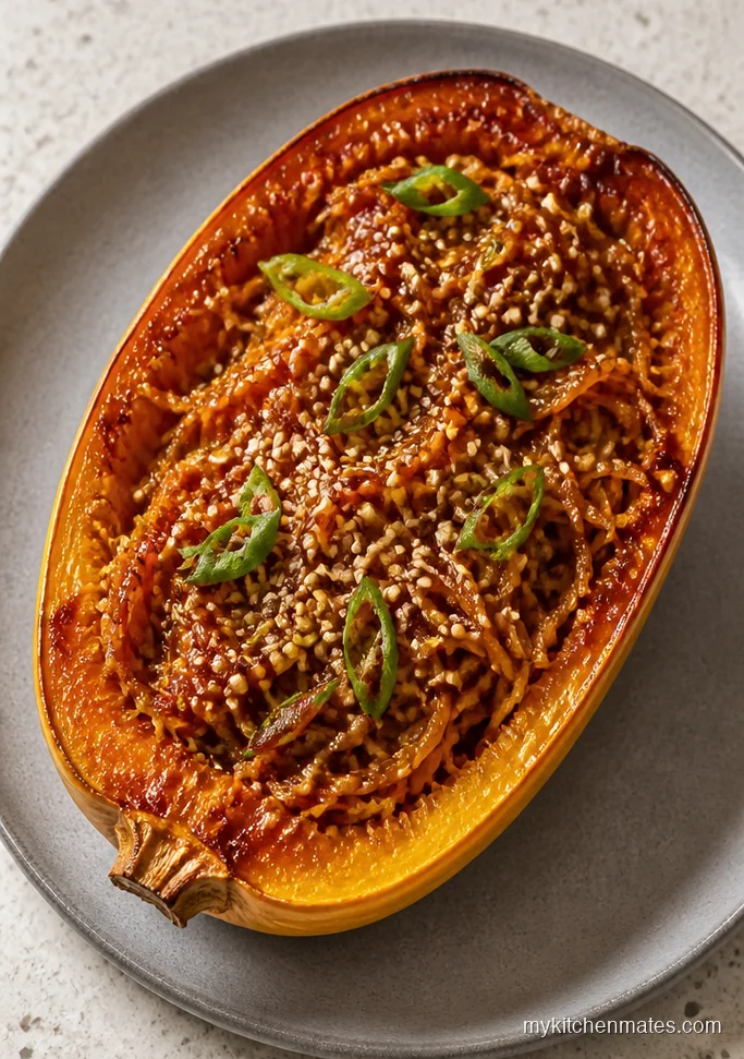 Maple Sriracha Air Fryer Spaghetti Squash Bowls