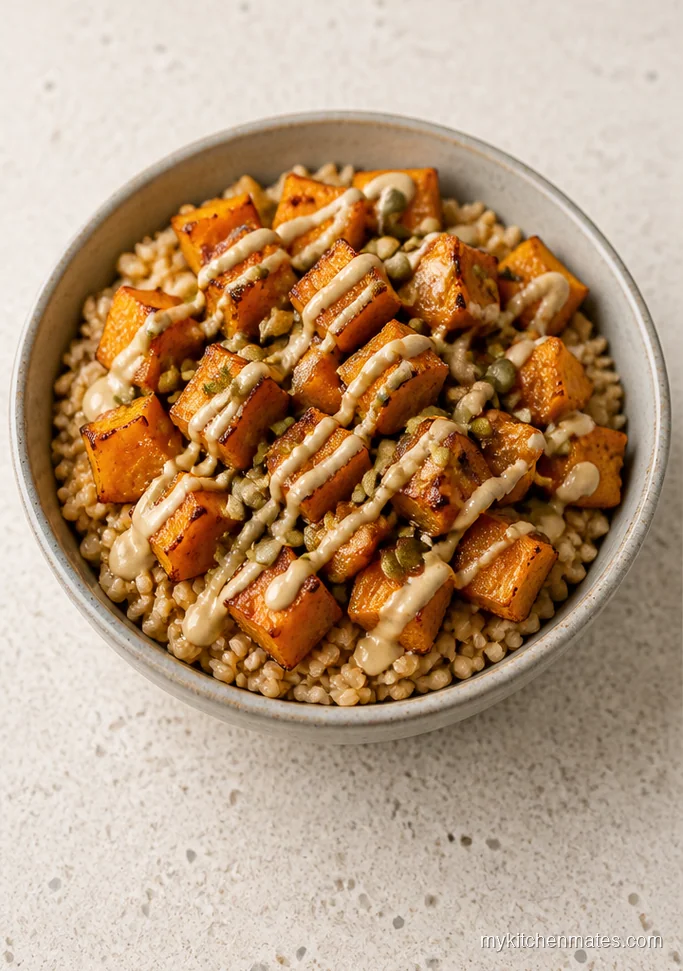Maple Tahini Butternut Squash Grain Bowl