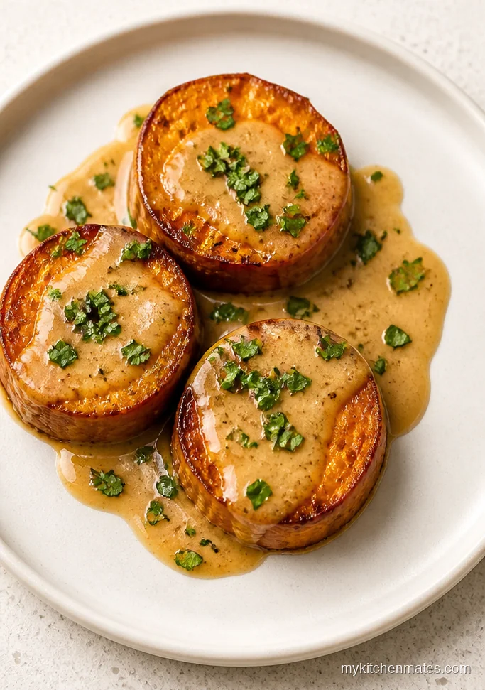 Maple Tahini Sweet Potato Rounds