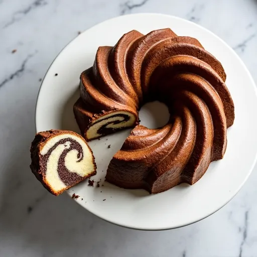 Marbled Chocolate and Cream Cheese Pound Cake