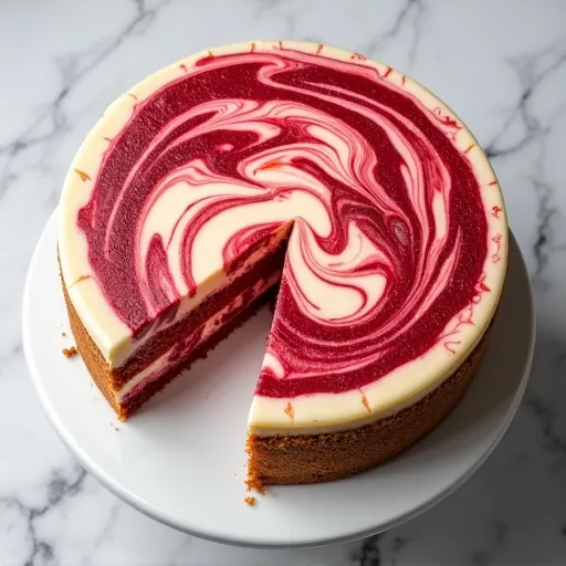 Marbled Red Velvet Cheesecake