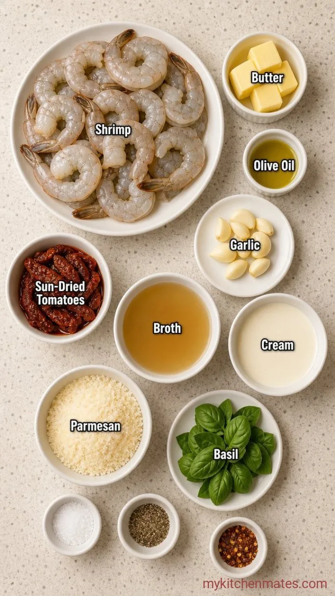 30-Minute Marry Me Shrimp Ingredients