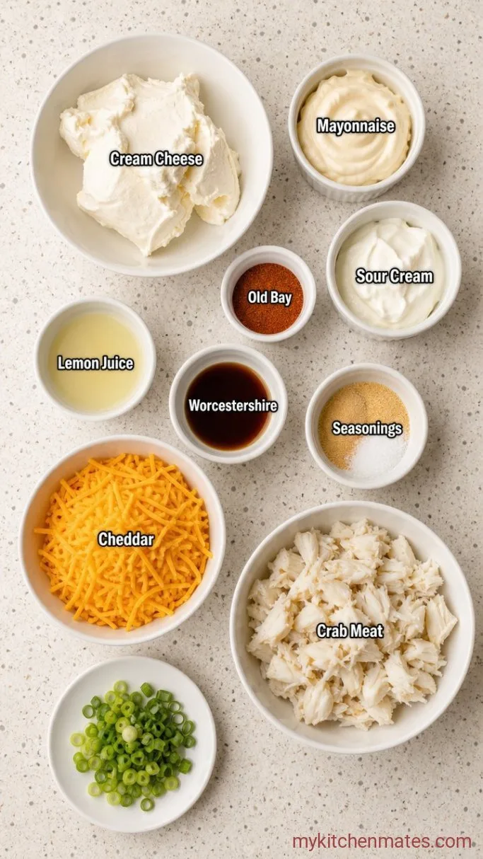 Baked Maryland Crab Dip (Old Bay & Cream Cheese) Ingredients