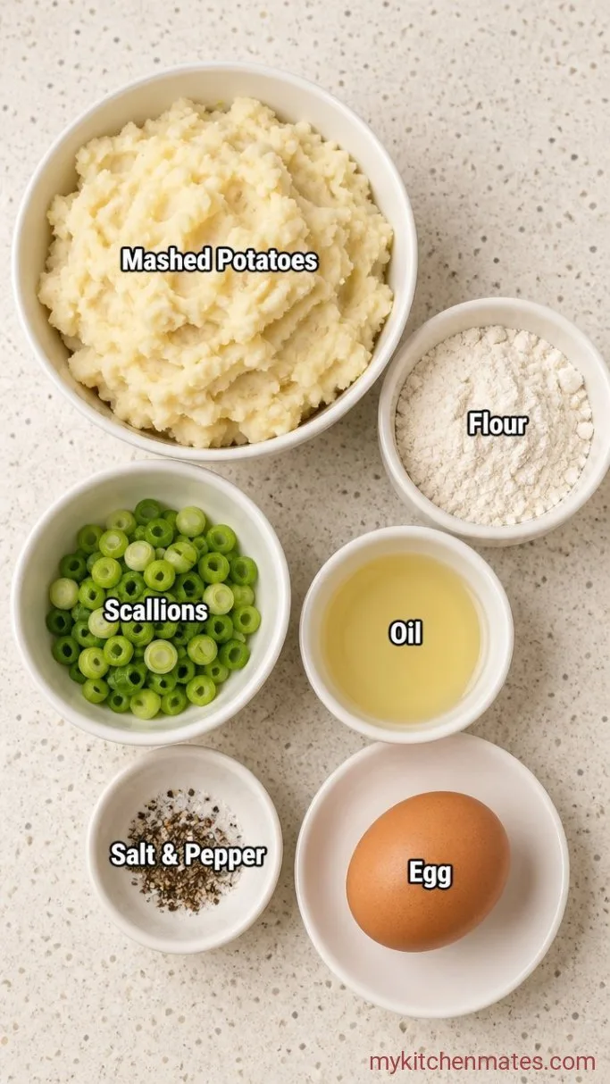 Crispy Mashed Potato Pancakes (Use Up Leftovers!) Ingredients