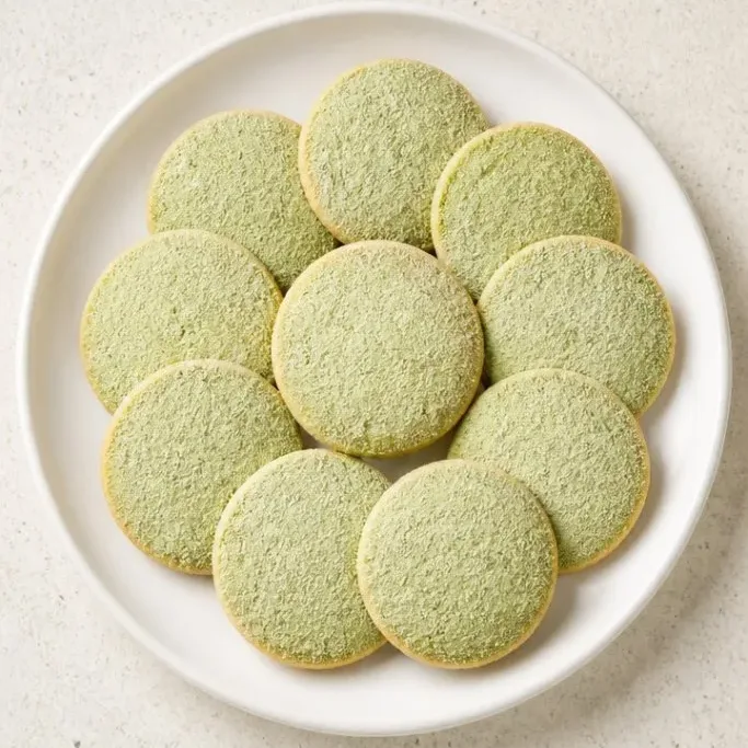 Matcha Shortbread Cookies