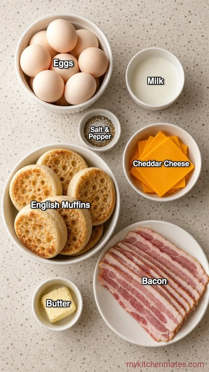 Freezer-Friendly Meal Prep Breakfast Sandwiches Ingredients