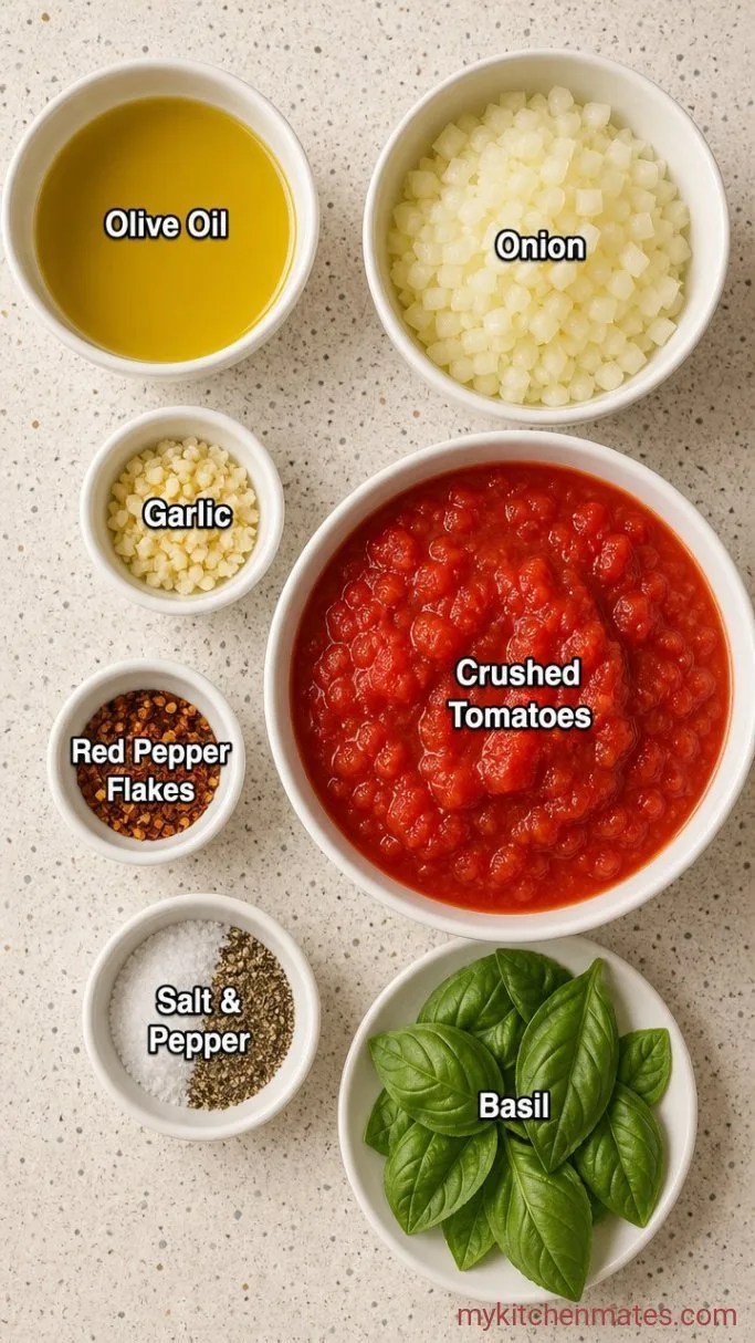 Simple 5-Ingredient Meatball Sauce Ingredients