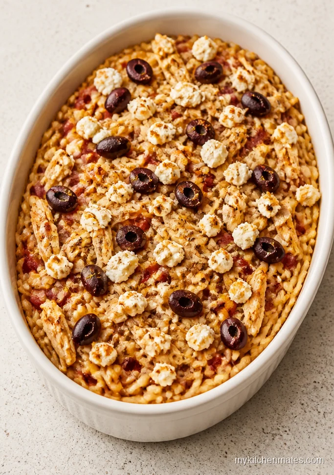 Mediterranean Chicken and Orzo Casserole