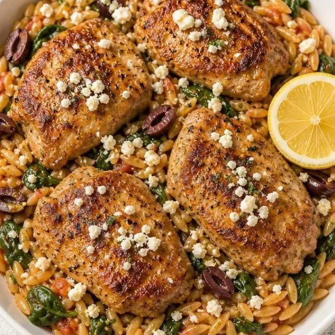 Mediterranean Chicken Orzo