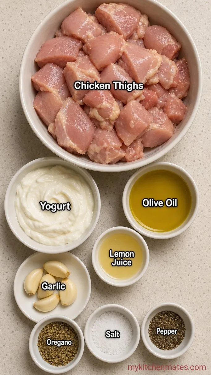 Lemon-Herb Mediterranean Chicken Skewers Ingredients