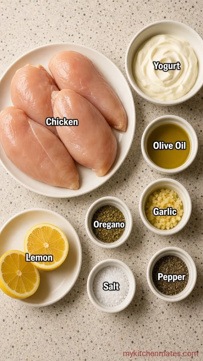 Juicy Mediterranean Grilled Chicken Ingredients