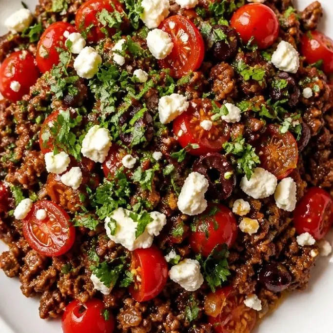 One-Pan Mediterranean Ground Beef Stir Fry Mediterranean Ground Beef Stir Fry