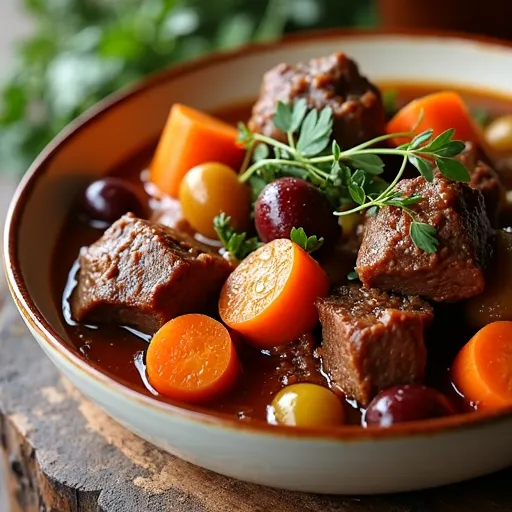 Mediterranean Herb and Olive Beef Stew