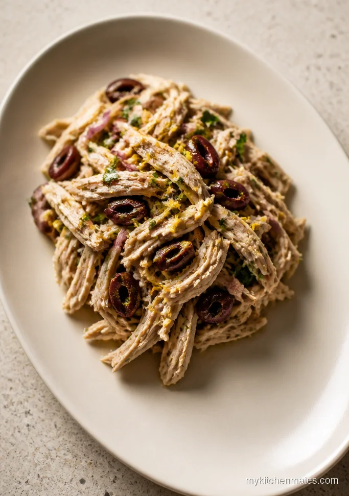 Mediterranean Olive and Lemon Pulled Chicken