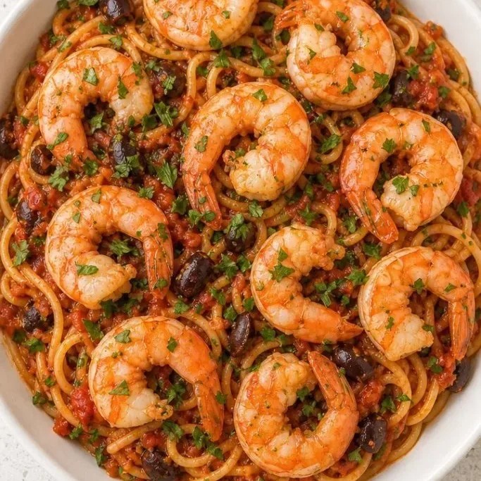 Mediterranean Shrimp Pasta