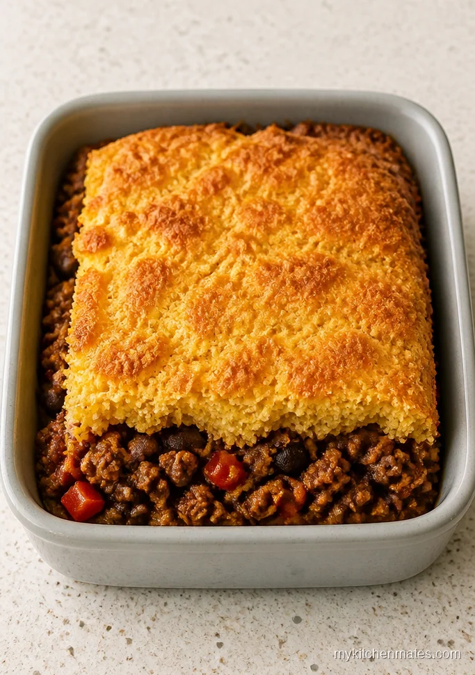 Mexican Beef and Cornbread Casserole