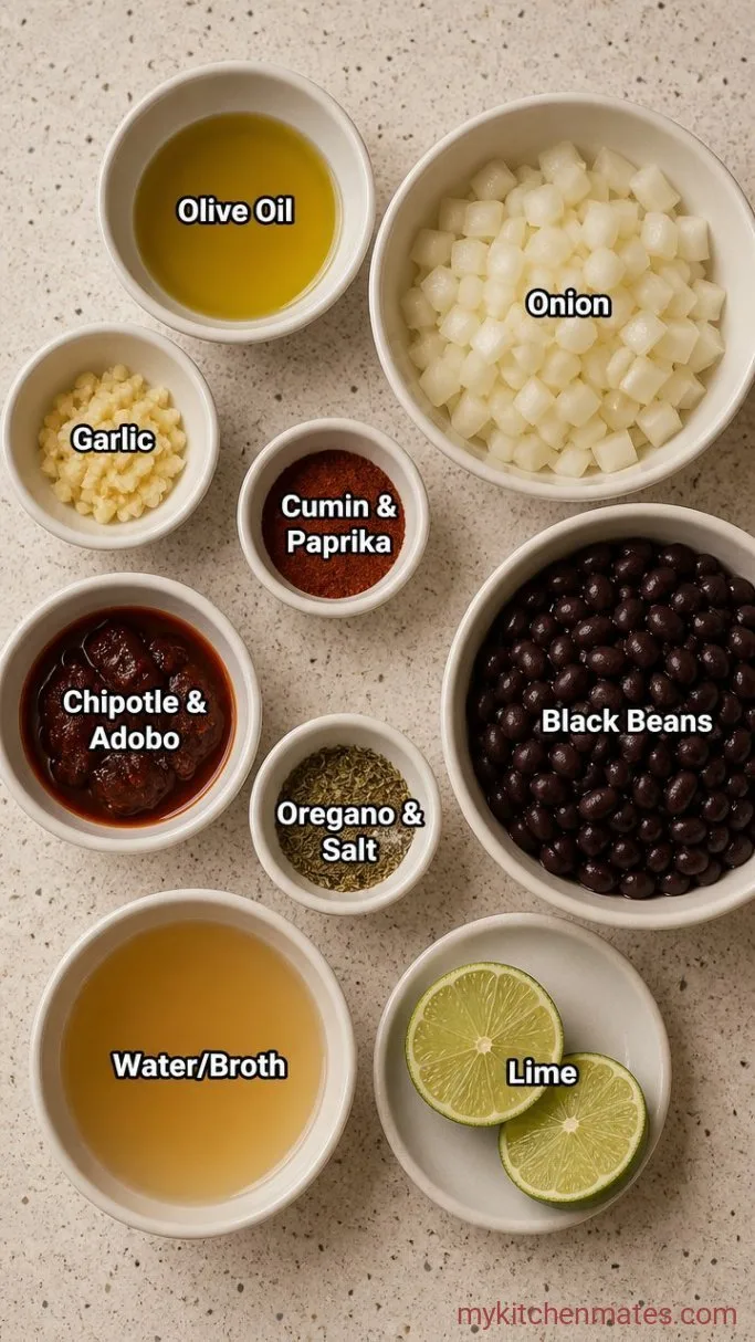 Mexican Black Beans in 20 Minutes Ingredients