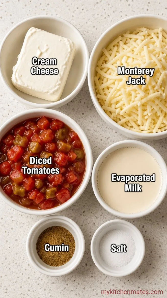 5-Ingredient Mexican Cheese Dip Ingredients