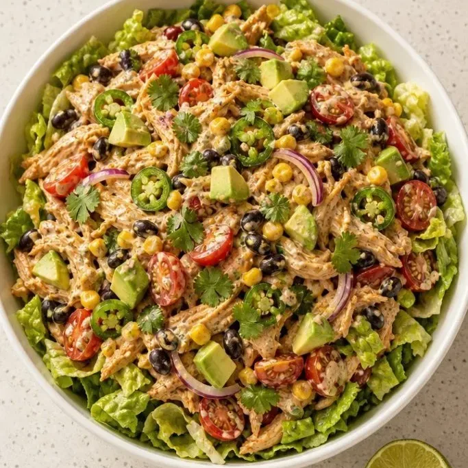 15-Minute Mexican Chicken Salad with Creamy Lime Dressing Mexican Chicken Salad