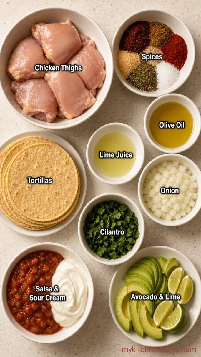 Quick 25-Minute Mexican Chicken Tacos Ingredients
