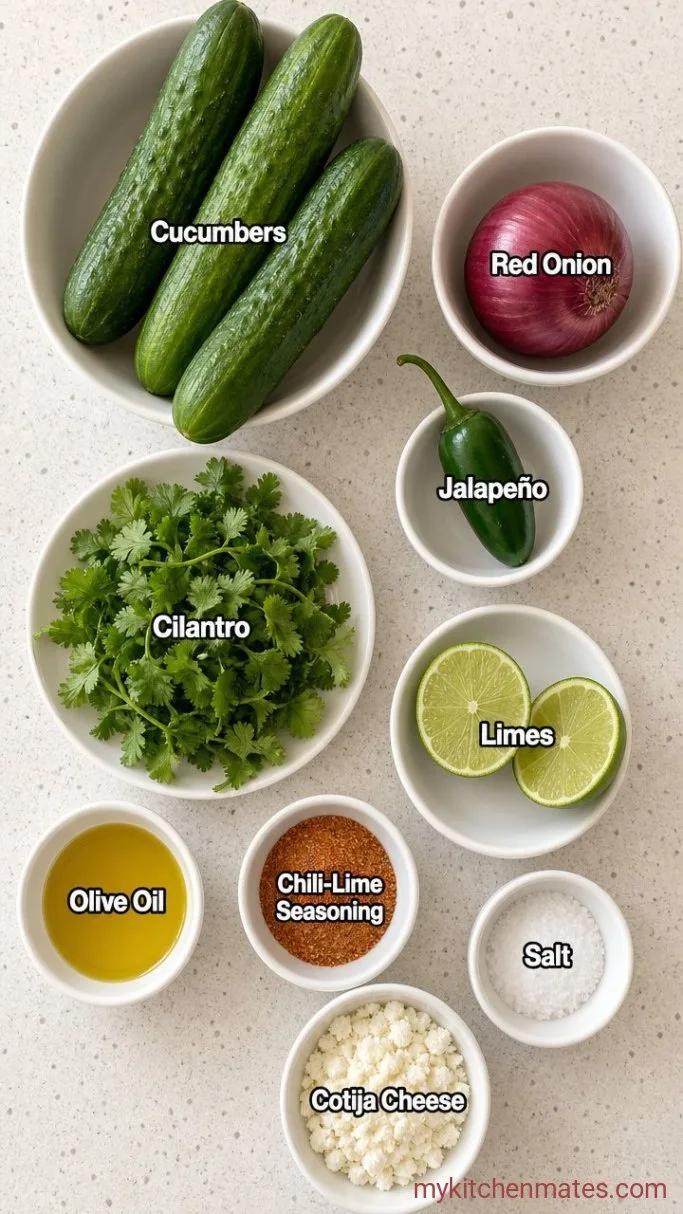 10-Minute Mexican Cucumber Salad Ingredients
