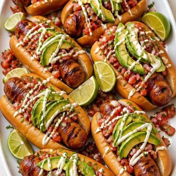 Bacon-Wrapped Mexican Hot Dogs Mexican Hot Dogs