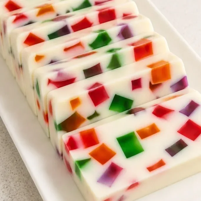 Easy Mexican Mosaic Jello Dessert (Gelatina de Mosaico) Mexican Jello Desserts