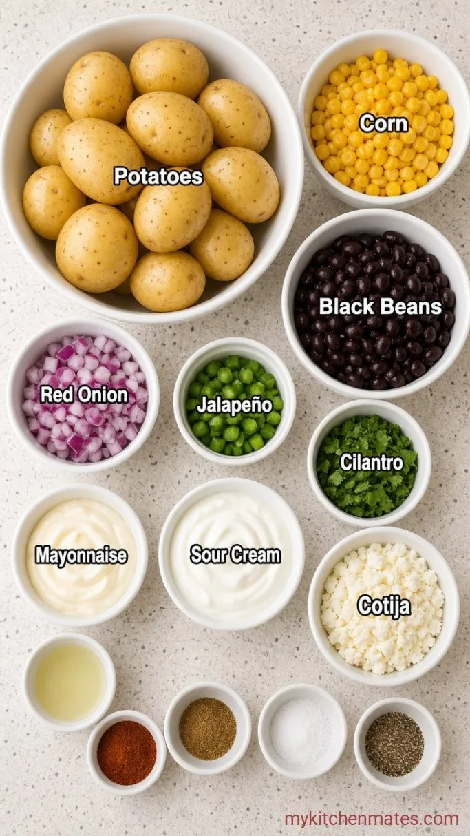 Mexican Street Corn Potato Salad Ingredients