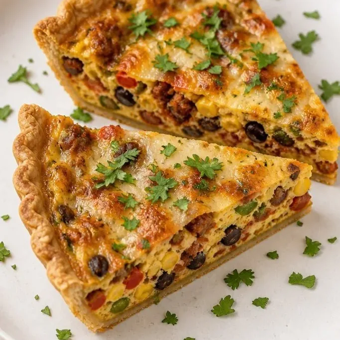 Cheesy Mexican Quiche with Chorizo and Roasted Peppers Mexican Quiche Recipe
