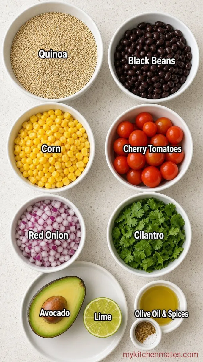 Mexican Quinoa Salad (Ready in 30 Minutes) Ingredients