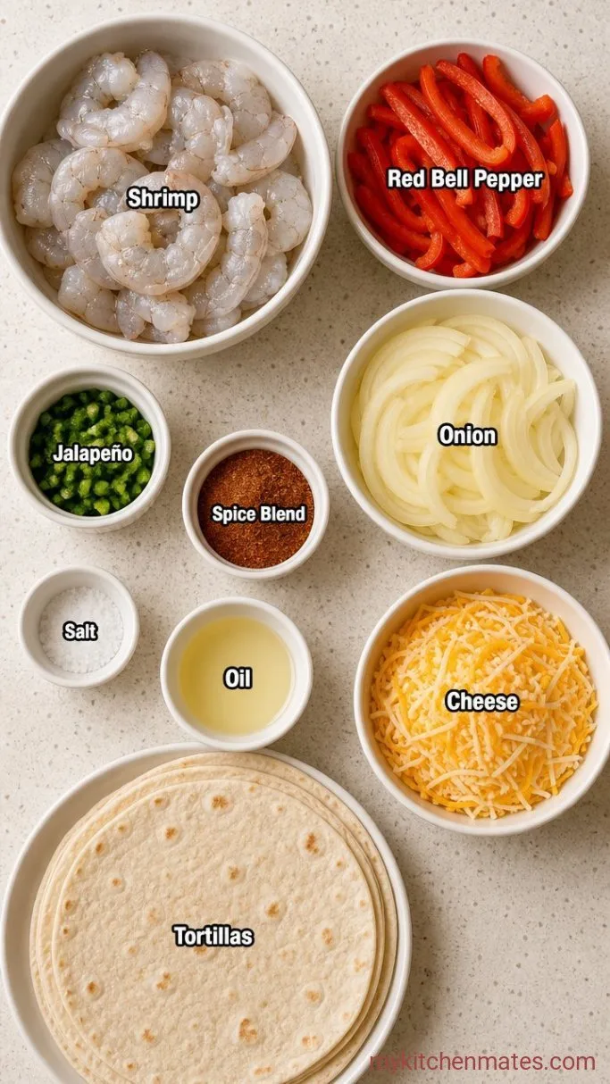 20-Minute Mexican Shrimp Quesadillas Ingredients