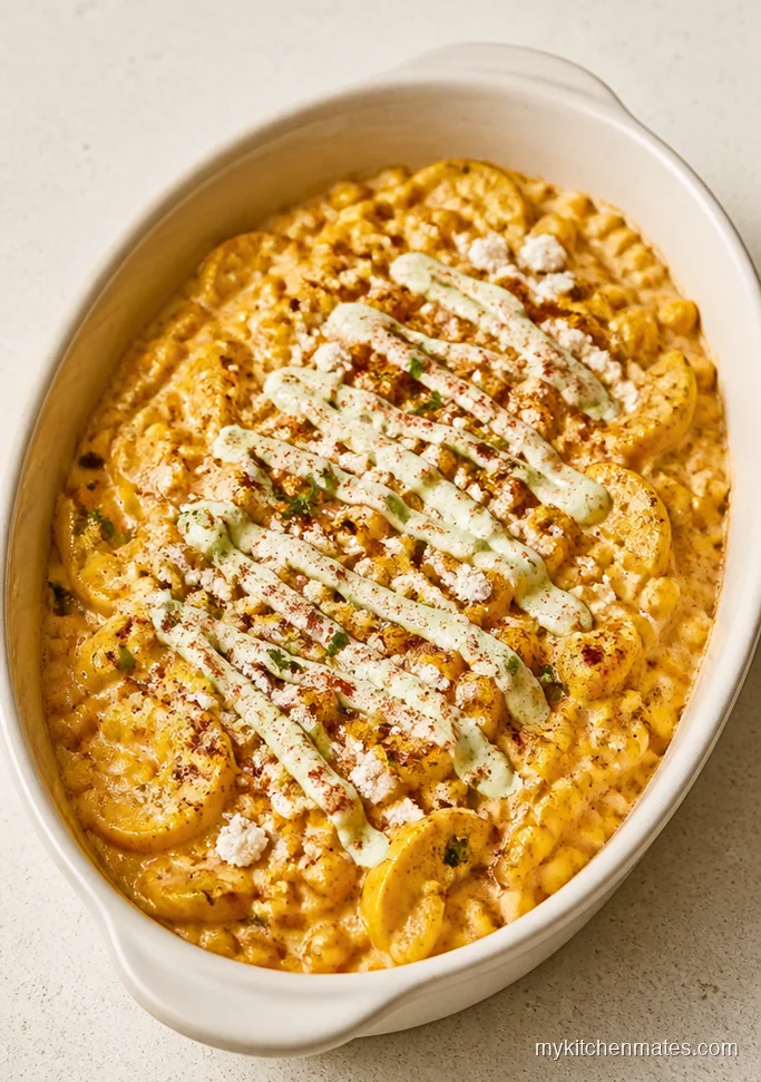 Mexican Street Corn Squash Casserole