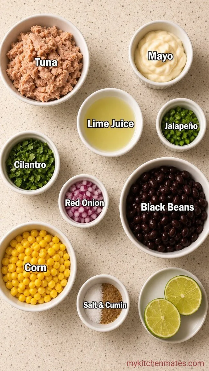 5-Minute Mexican Tuna Salad Ingredients
