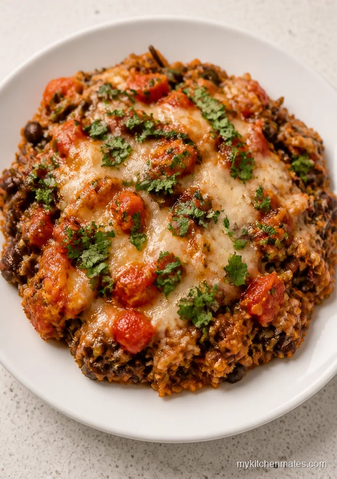 Mexican Wild Rice Casserole with Black Beans