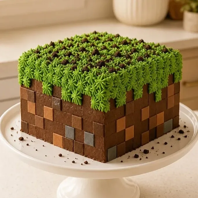 Minecraft Birthday Cake