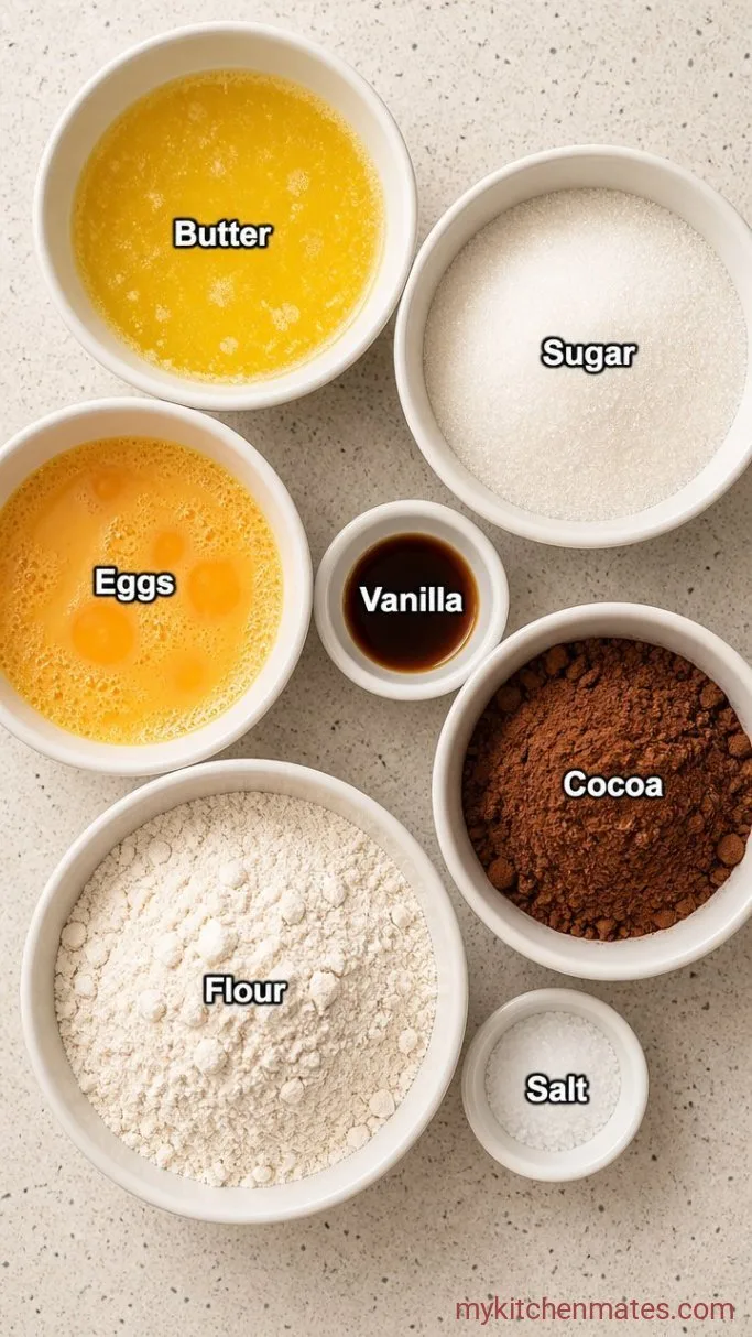 Fudgy 20-Minute Mini Brownie Bites Ingredients