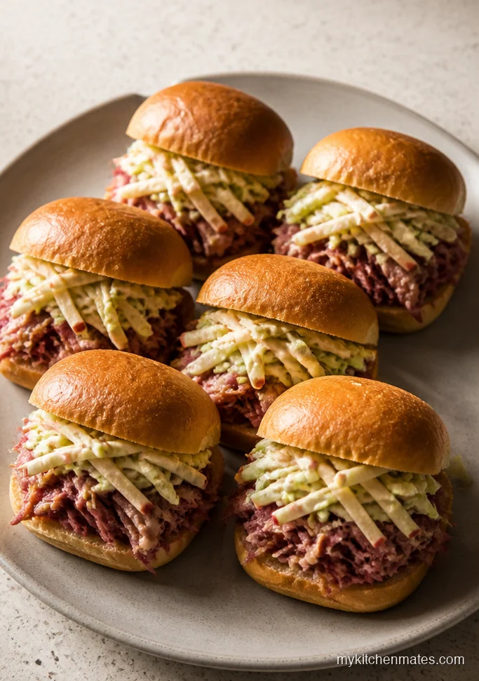 Mini Corned Beef Sliders with Apple Slaw