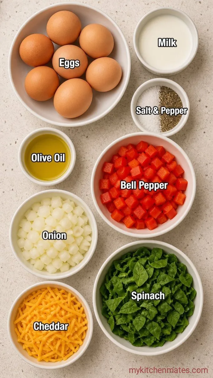 Customizable Mini Egg Frittatas (Ready in 25 Minutes) Ingredients