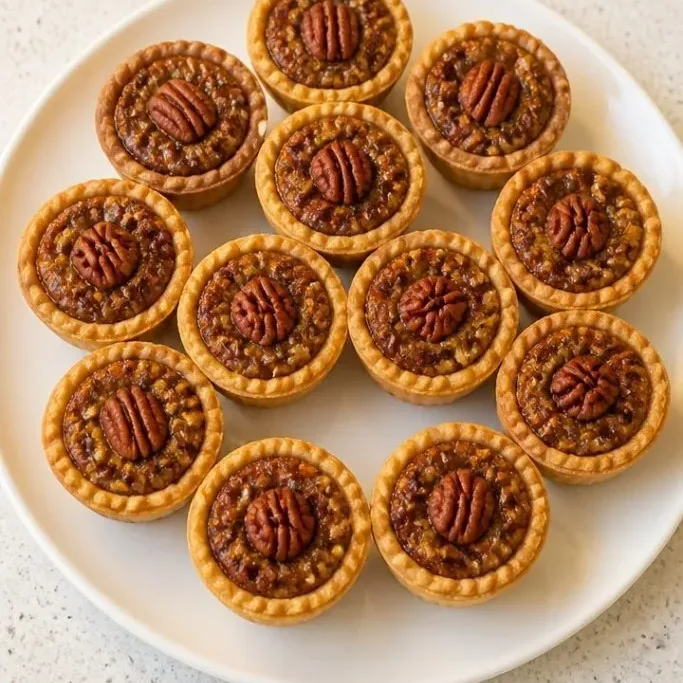 Mini Pecan Pies (The No-Roll Press-In Crust) mini pecan pies